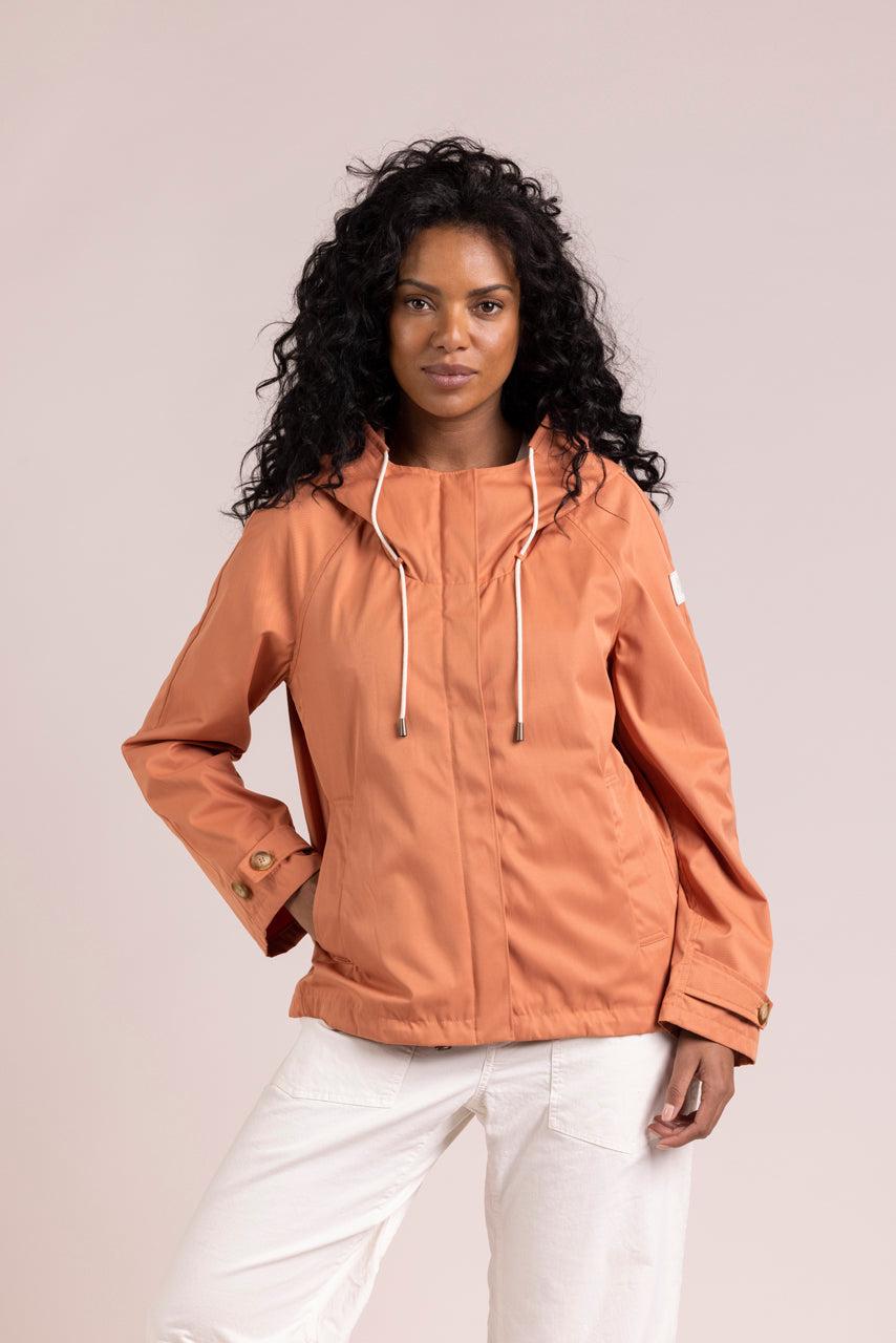 Trench & Coat France Parka Courte En Tissu Déperlant Orange Printemps-Été 2025