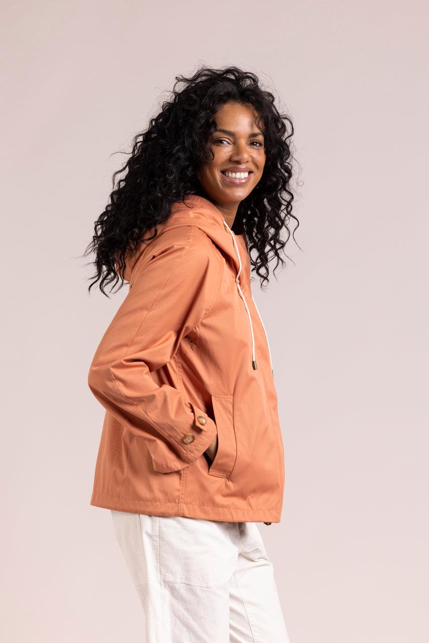 Trench & Coat France Parka Courte En Tissu Déperlant Orange Printemps-Été 2025