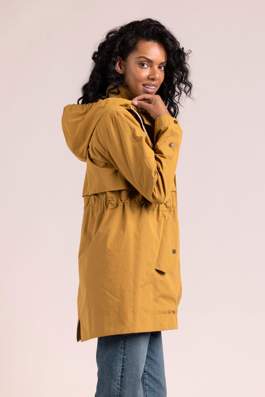 Trench & Coat France Parka Droite En Gabardine De Coton Moutarde Printemps-Été 2025