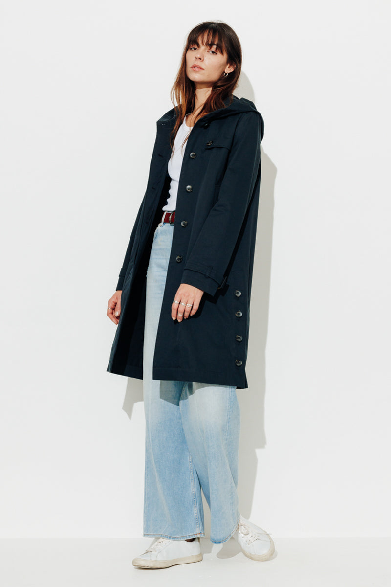 Trench & Coat France Trench à Capuche Esprit Redding Bleu Marine Printemps-Été 2025