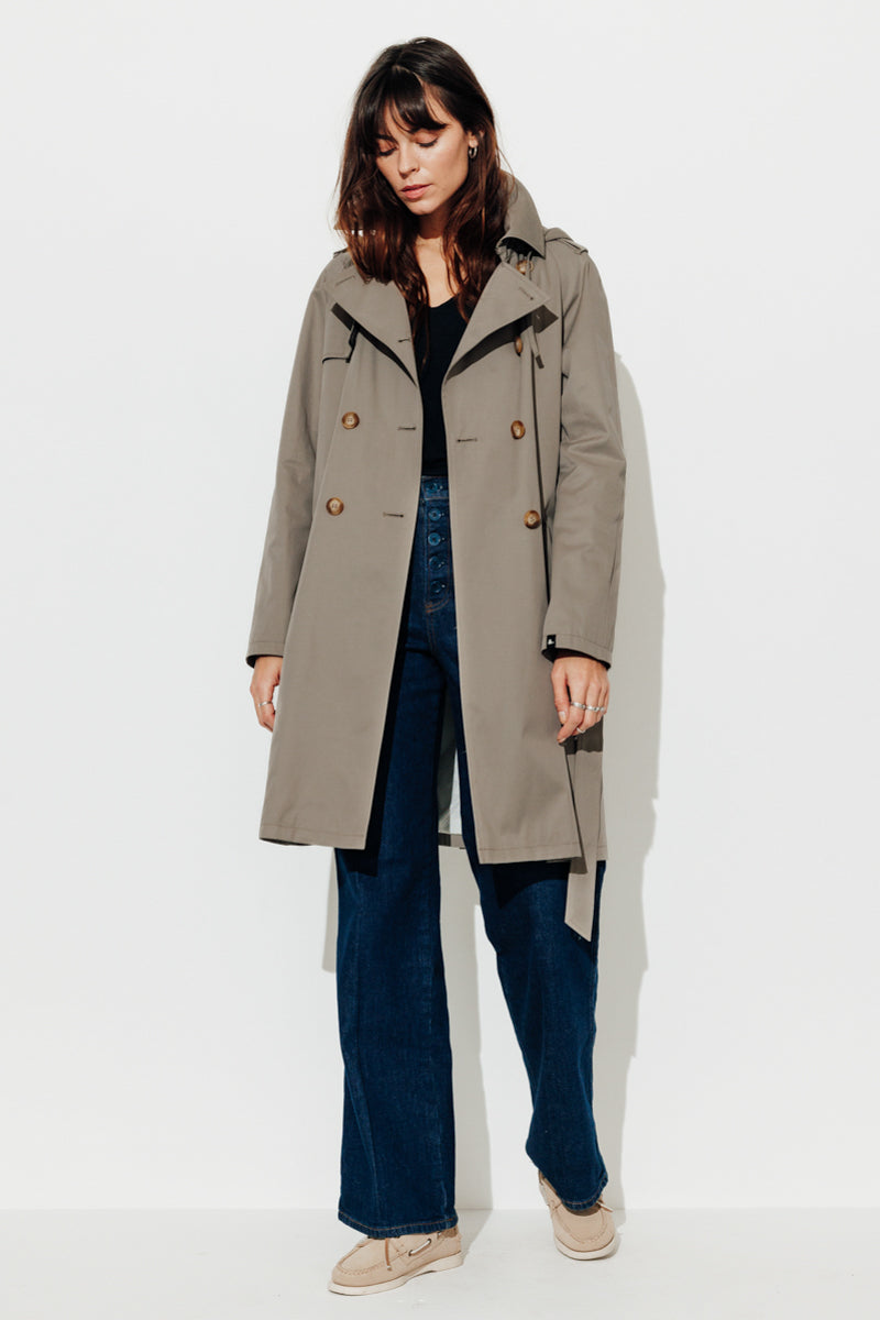 Trench & Coat France Trench Authentique Avec Ceinture à Nouer Kaki Printemps-Été 2025