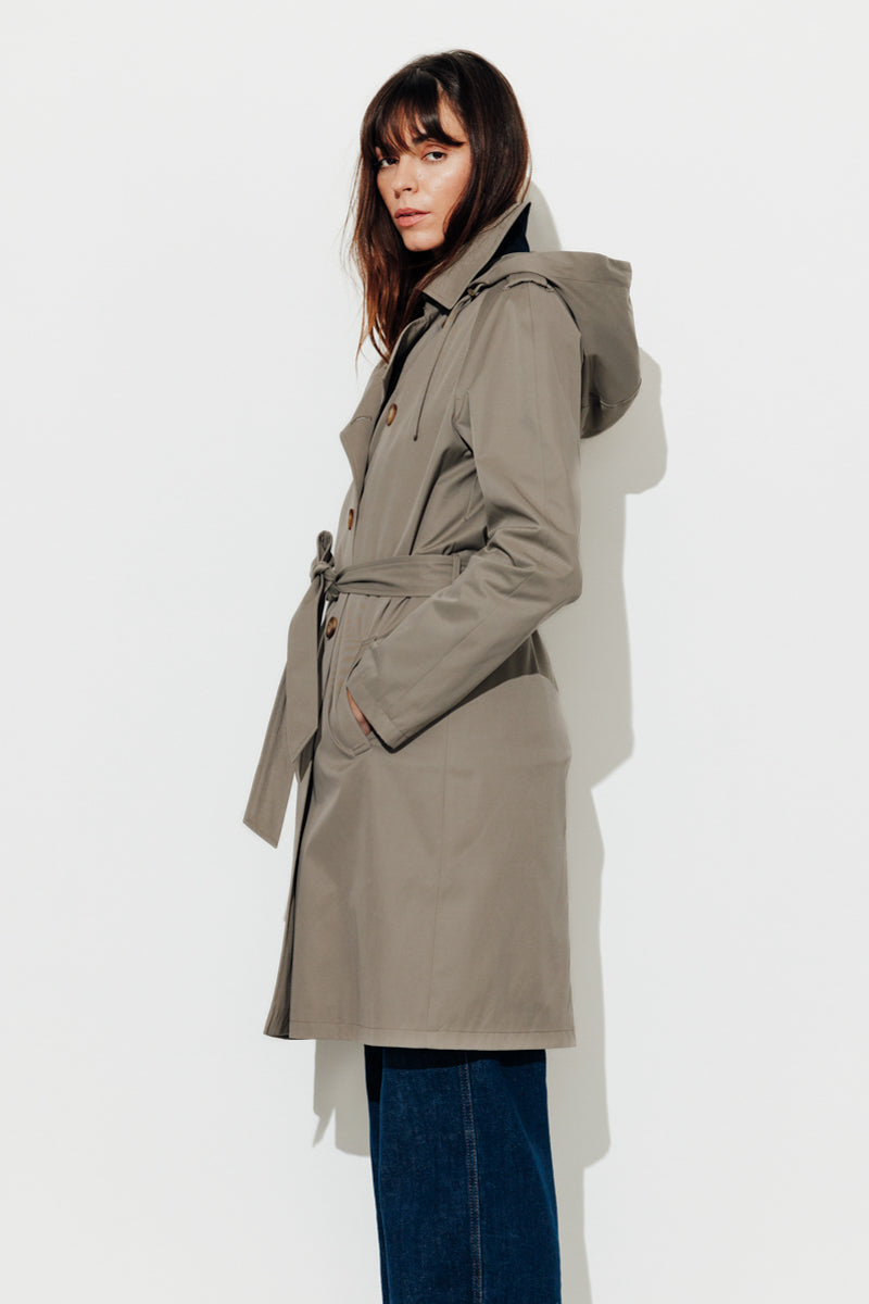 Trench & Coat France Trench Authentique Avec Ceinture à Nouer Kaki Printemps-Été 2025