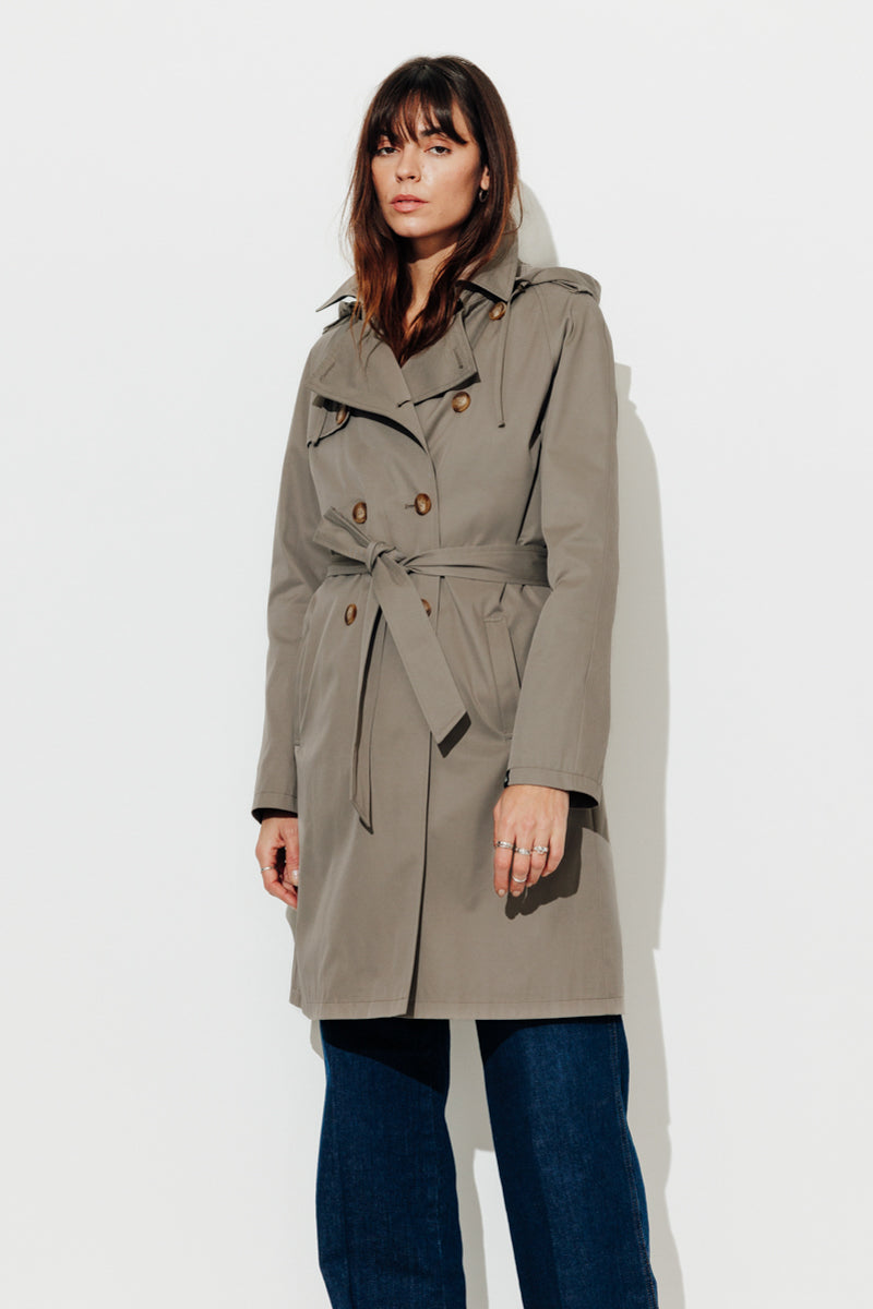Trench & Coat France Trench Authentique Avec Ceinture à Nouer Kaki Printemps-Été 2025