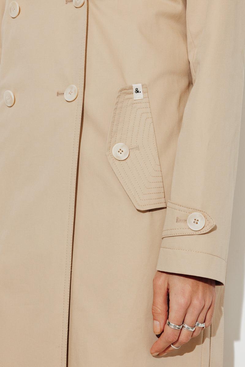 Trench & Coat France Trench Authentique En Coton Premium Beige Printemps-Été 2025