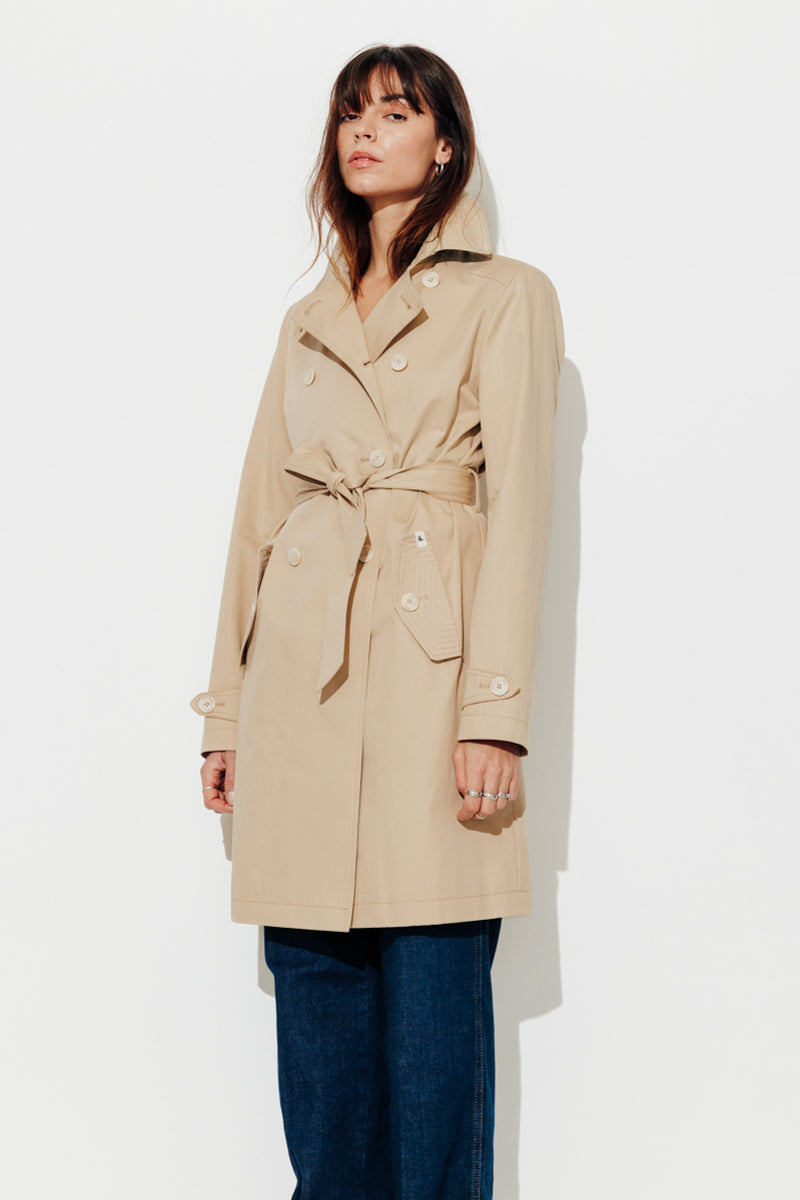 Trench & Coat France Trench Authentique En Coton Premium Beige Printemps-Été 2025