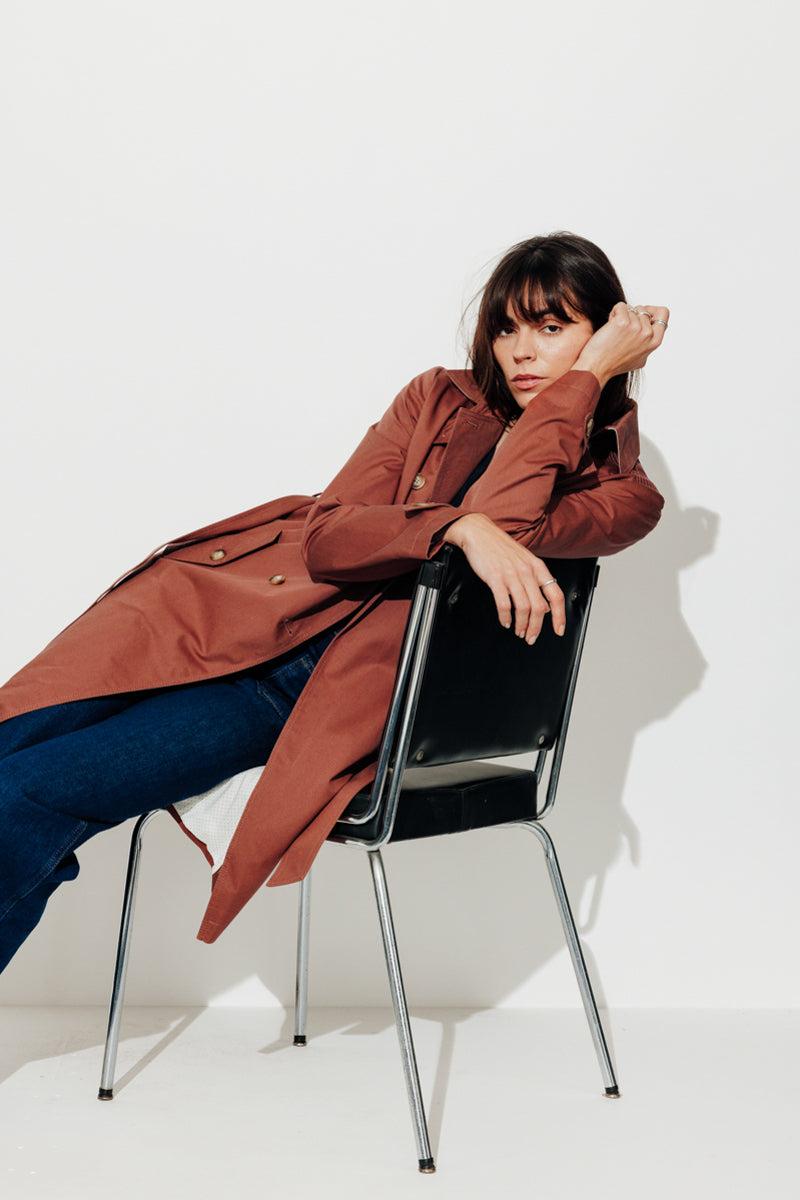 Trench & Coat France Trench Authentique En Coton Premium Marron Printemps-Été 2025