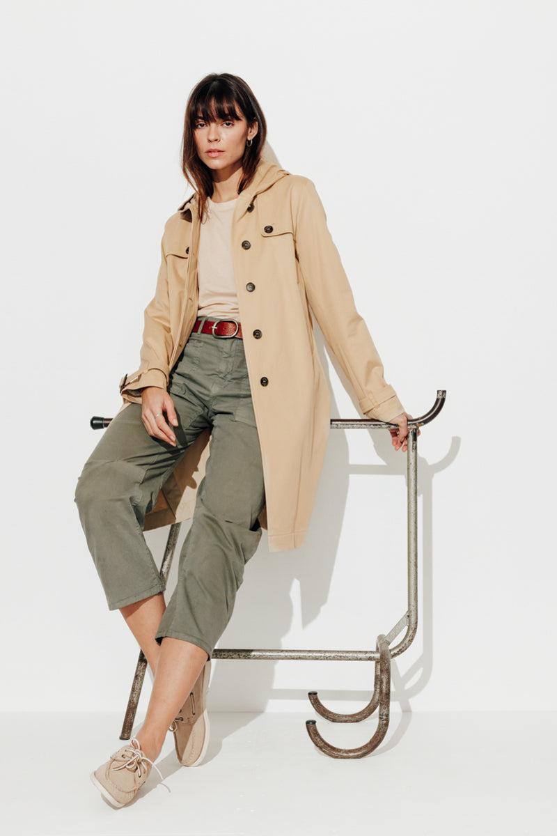 Trench & Coat France Trench BASSANE-Trench à Capuche Esprit Redding Avec Fentes Boutonnées Printemps-Été 2025