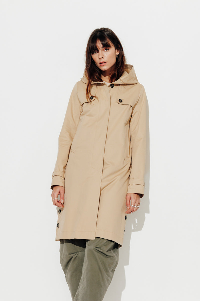 Trench & Coat France Trench BASSANE-Trench à Capuche Esprit Redding Avec Fentes Boutonnées Printemps-Été 2025