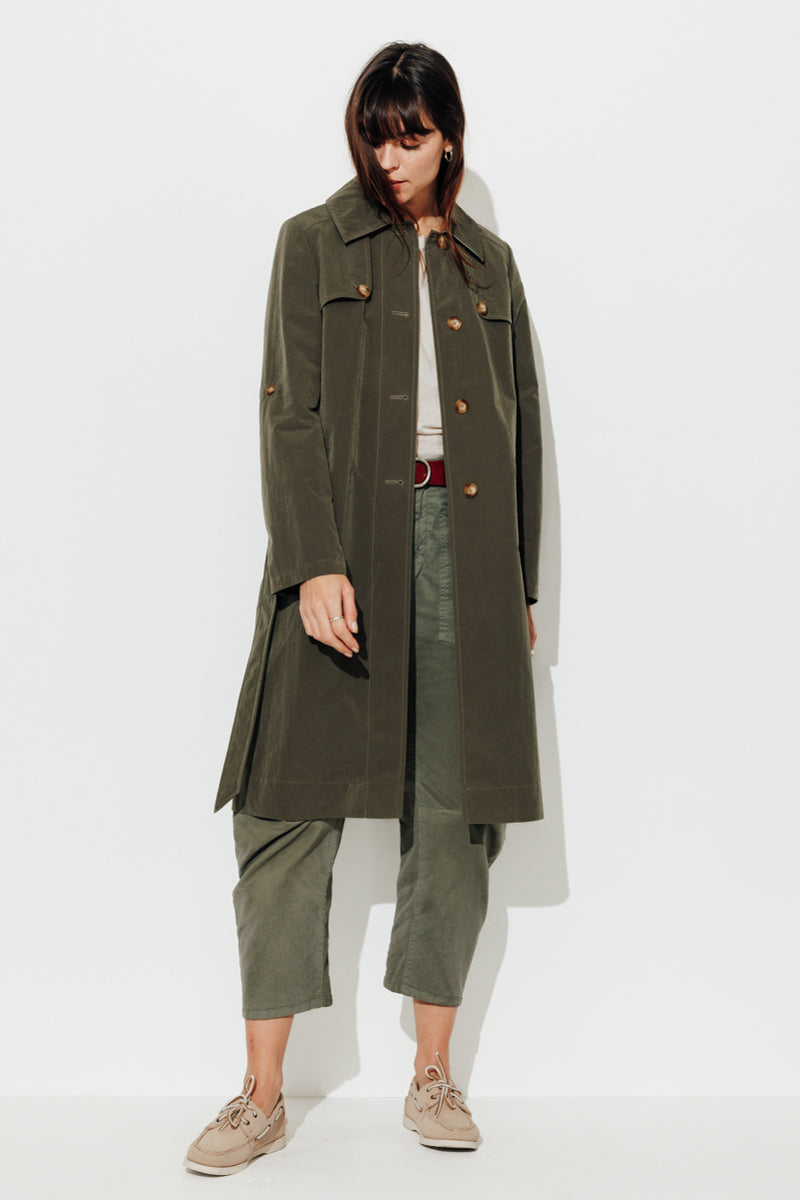 Trench & Coat France Trench féminin ceinturé déperlant kaki Printemps-Été 2025