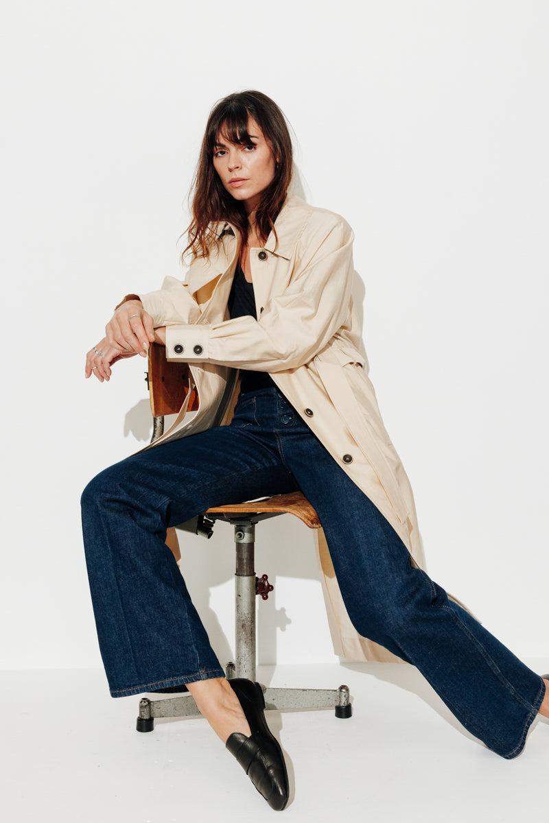Trench & Coat France Trench long fluide en coton écru Printemps-Été 2025
