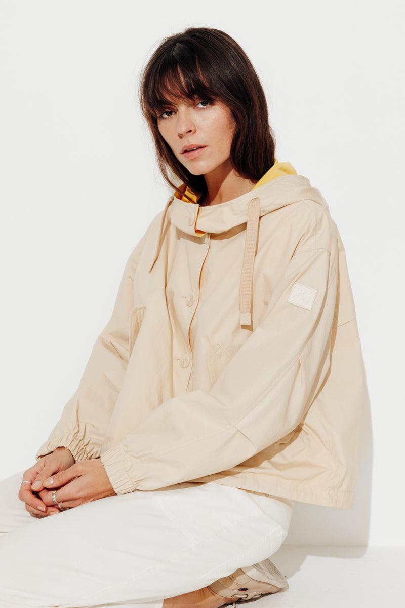 Trench & Coat France Veste Courte Déperlante En Coton Biologique Beige Printemps-Été 2025