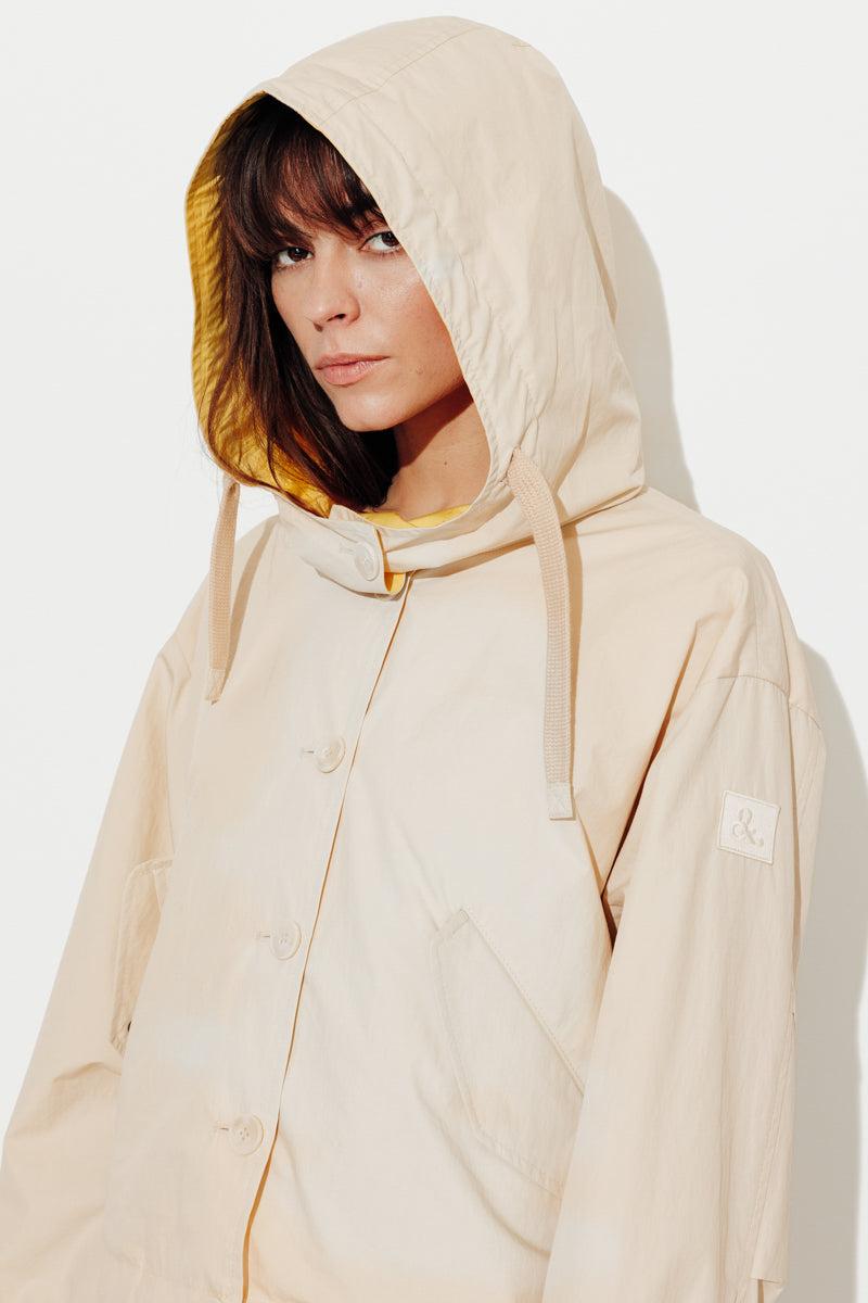 Trench & Coat France Veste Courte Déperlante En Coton Biologique Beige Printemps-Été 2025