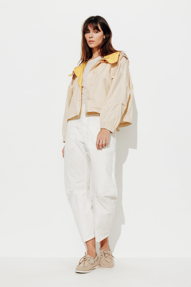 Trench & Coat France Veste courte déperlante en coton biologique beige Printemps-Été 2025