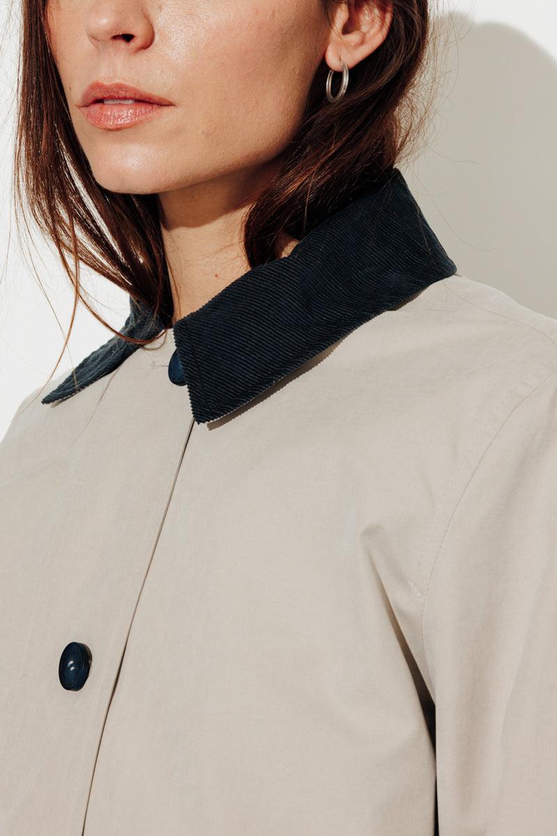 Trench & Coat France Veste Courte Esprit Barbour Grise Claire Printemps-Été 2025