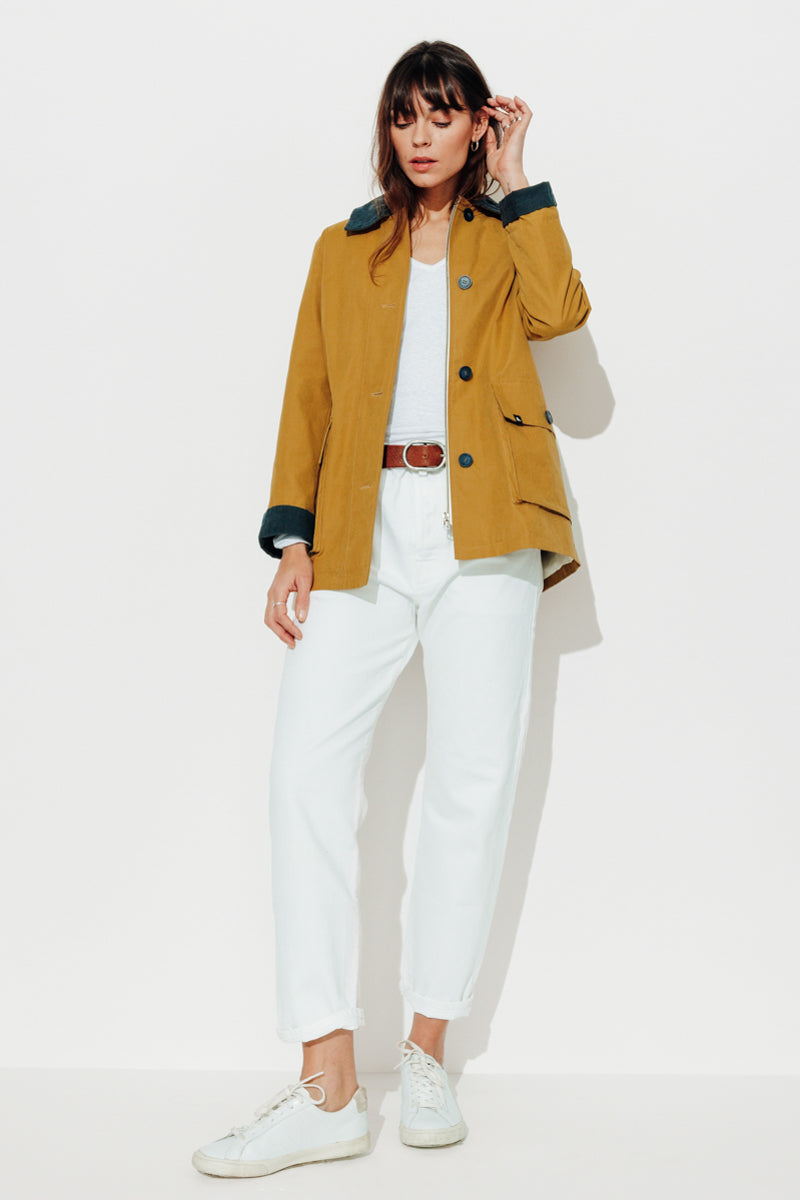 Trench & Coat France Veste Courte Esprit Barbour Moutarde Printemps-Été 2025