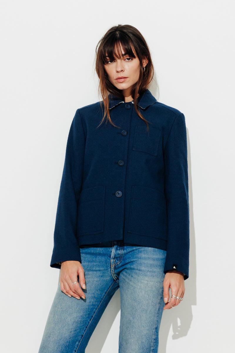 Trench & Coat France Veste Esprit Worker Bleu Marine Printemps-Été 2025