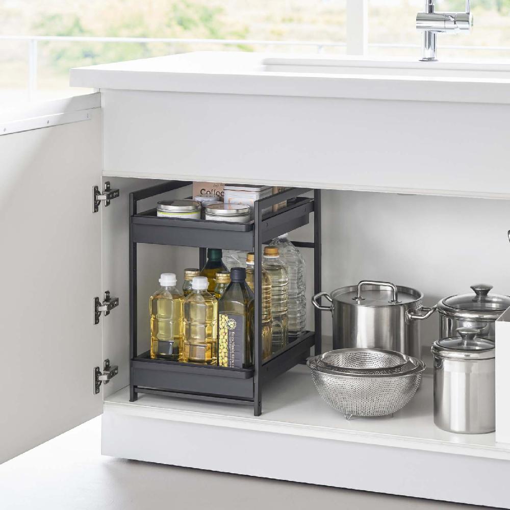 Trendform 2-stöckiges Spülschrank-Regal TOWER Schwarz