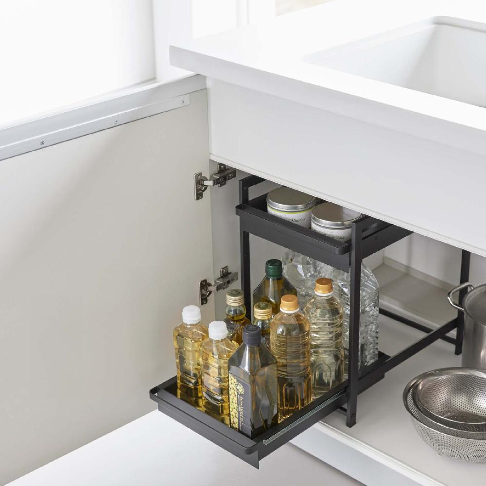 Trendform 2-stöckiges Spülschrank-Regal TOWER Schwarz