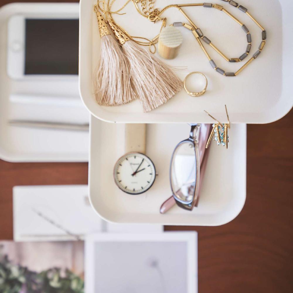 Trendform 3-stöckiger Schmuckständer RIN Weiss Mit Drehbaren Ablagen