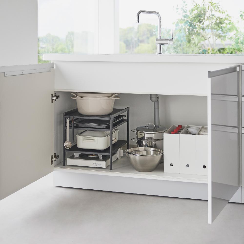 Trendform 3-stöckiger Unterwaschbecken-Organizer TOWER Schwarz