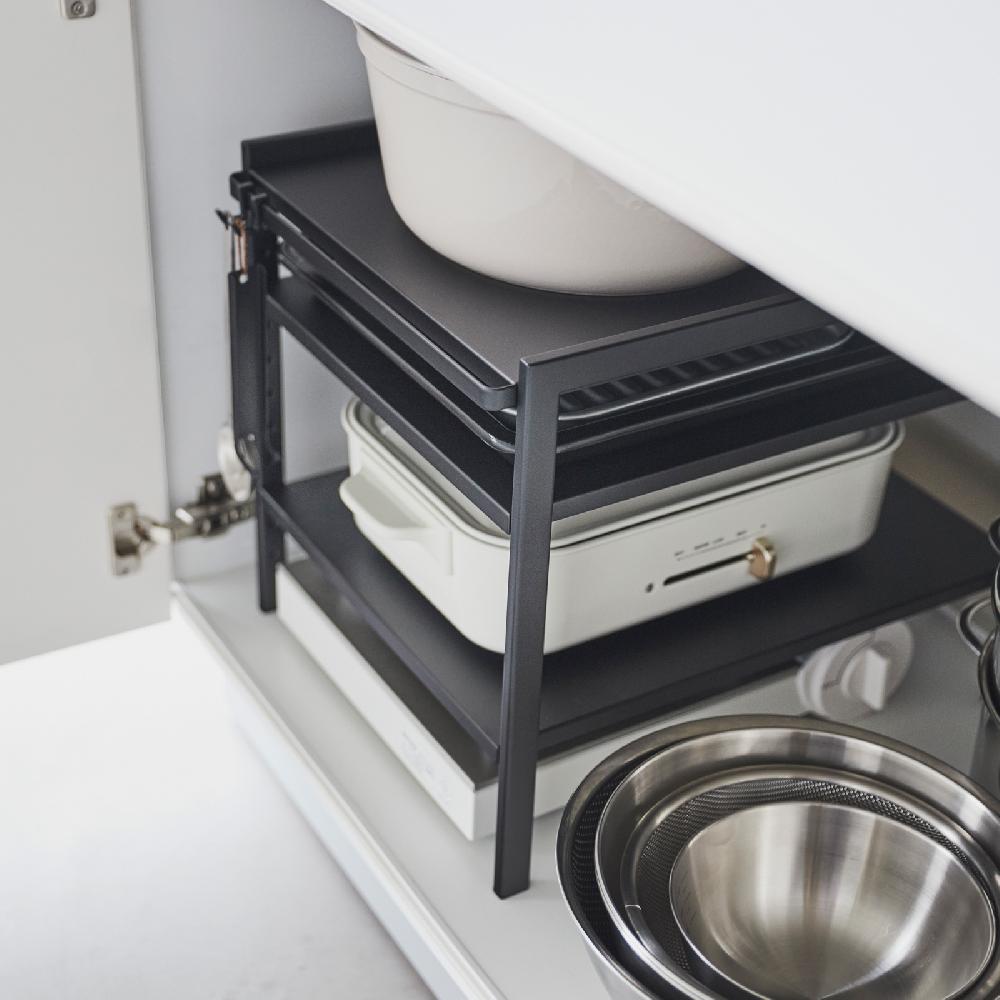 Trendform 3-stöckiger Unterwaschbecken-Organizer TOWER Schwarz