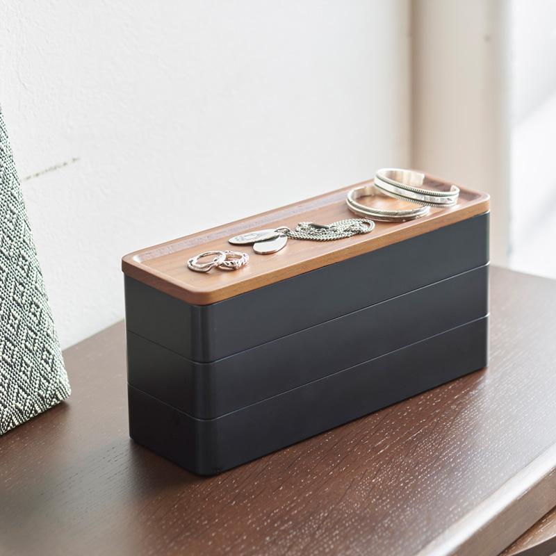 Trendform 3-stufige Accessoire-Ablage RIN Schwarz Mit Deckel