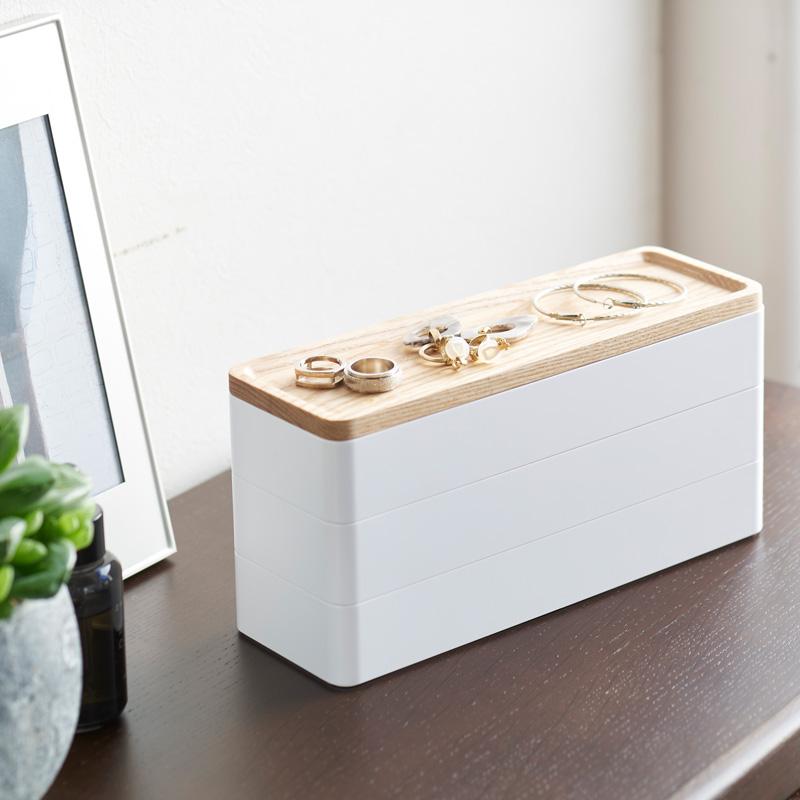 Trendform 3-stufige Accessoire-Ablage RIN Weiss Mit Deckel