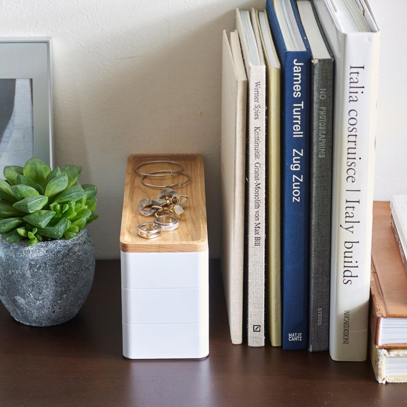 Trendform 3-stufige Accessoire-Ablage RIN Weiss Mit Deckel