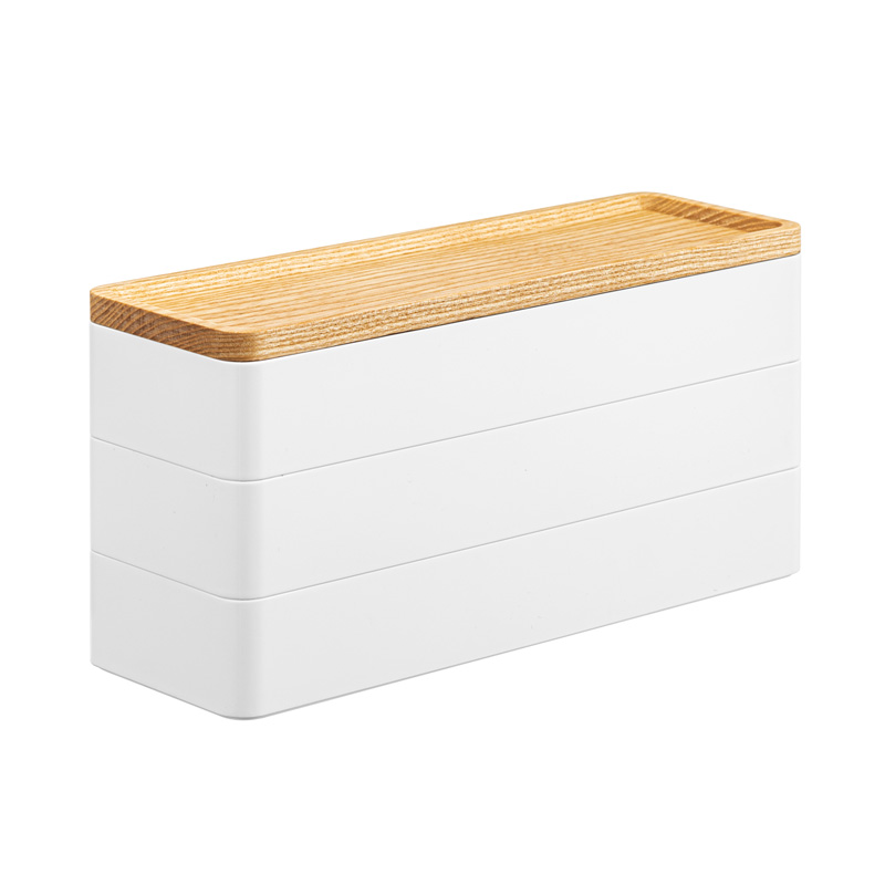 trendform 3-stufige Accessoire-Ablage RIN weiss mit Deckel