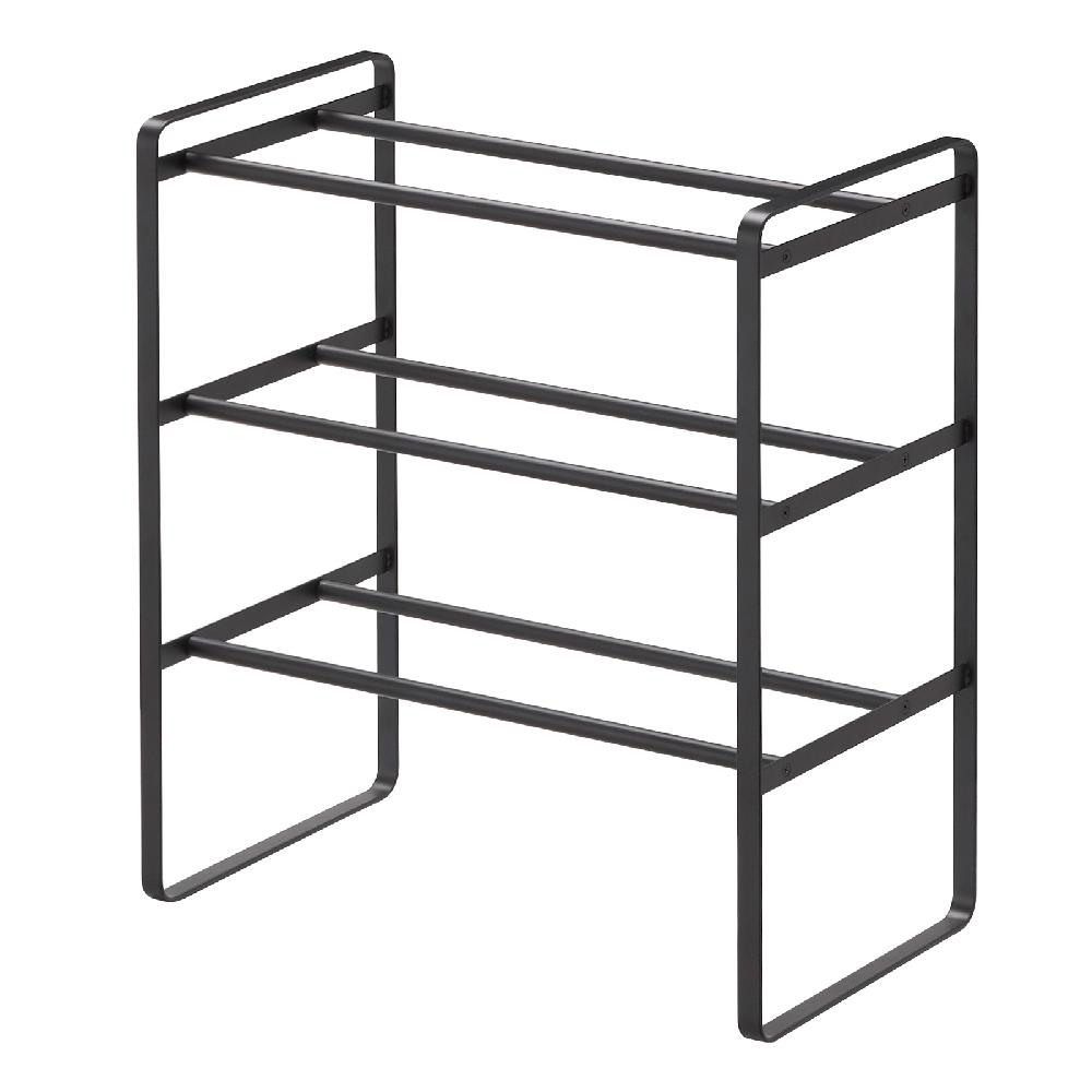 Trendform 3-stufiges Ausziehbares Schuhregal TOWER Schwarz