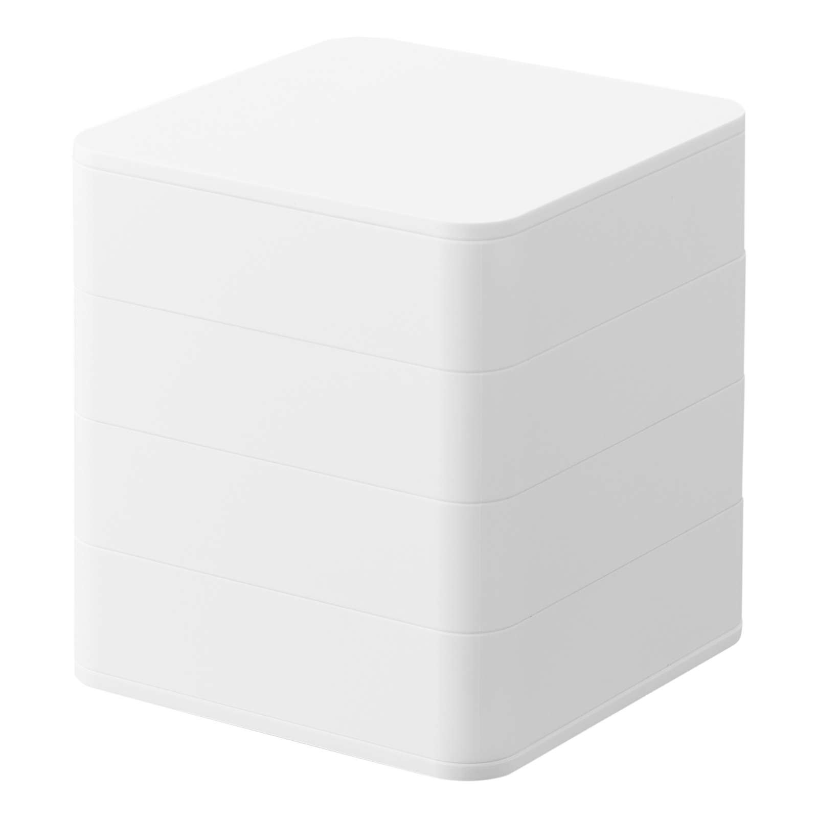trendform 4-stöckige quadratische Schmuckdose TOWER weiss