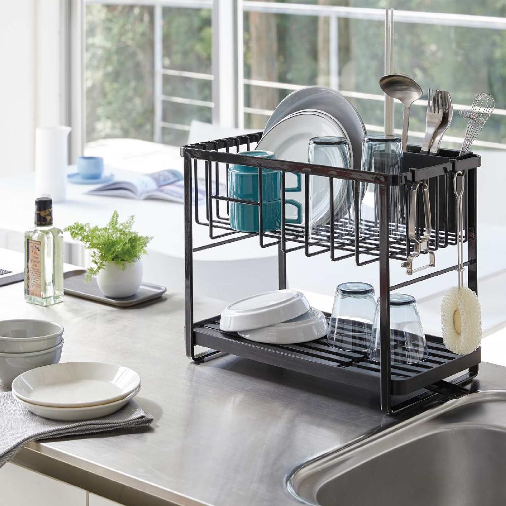 Trendform Abtropfgestell Mit Zwei Ebenen TOWER Schwarz