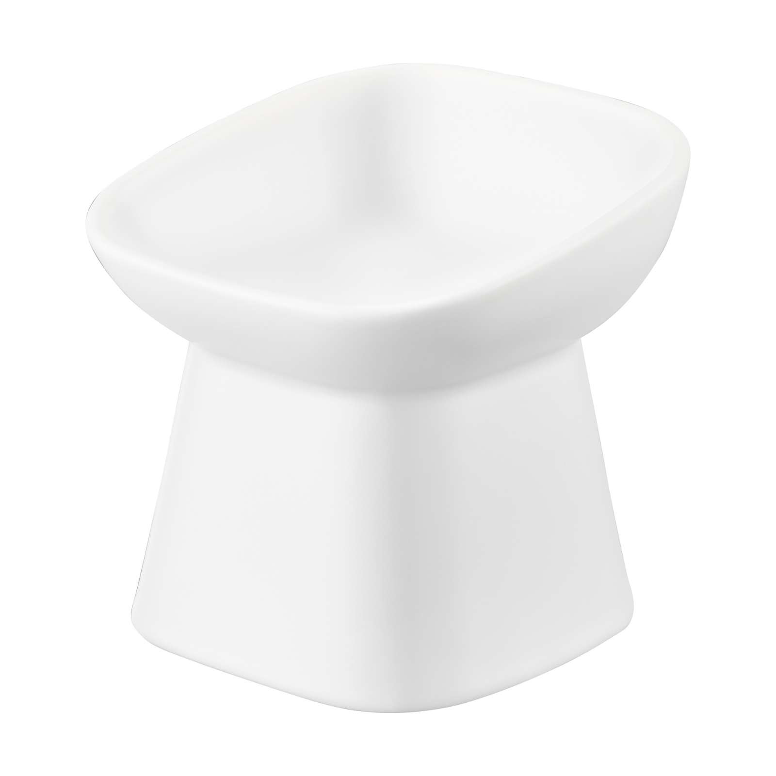 trendform Angewinkelter Keramik-Futternapf TOWER weiss