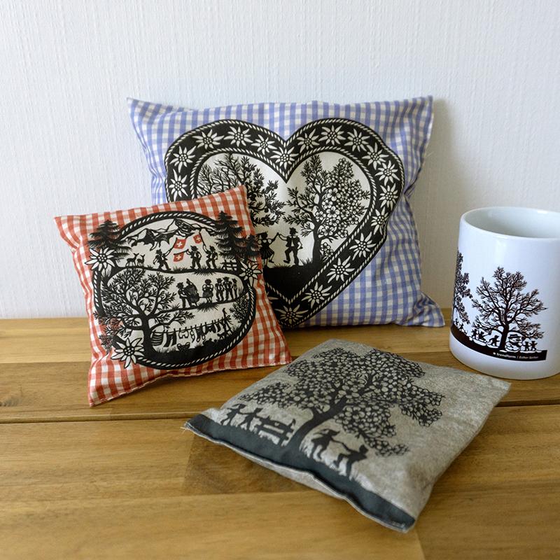 Trendform ARVEN-KISSEN MINI Vichy Rot Scherenschnitt By Esther Gerber