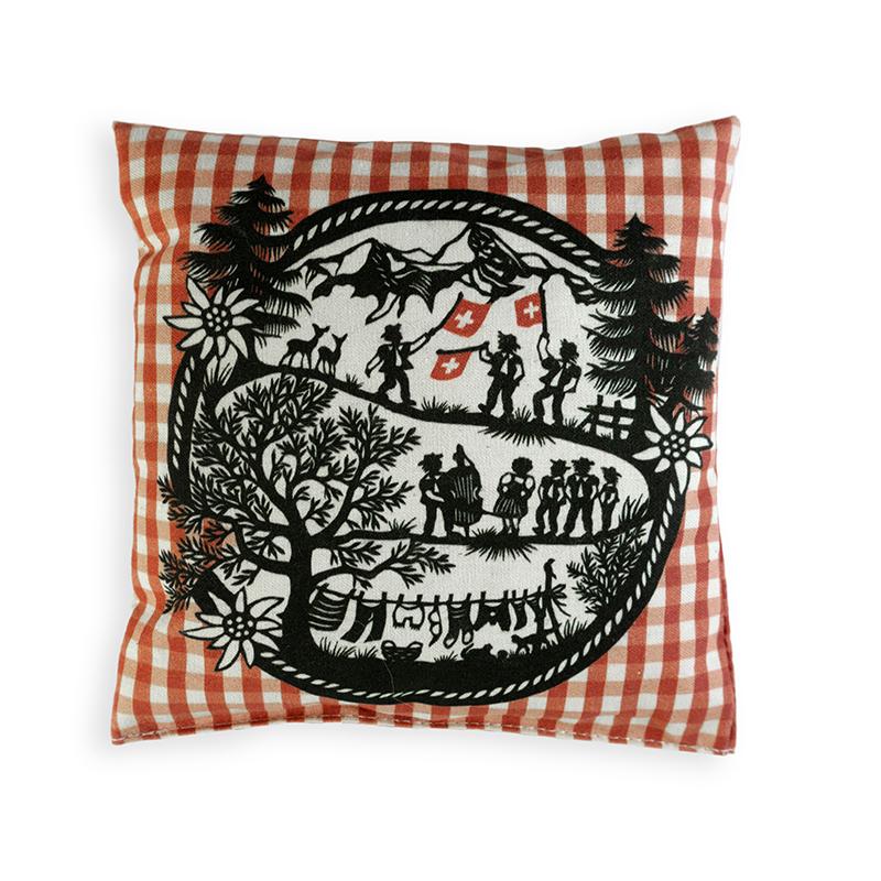 trendform ARVEN-KISSEN MINI Vichy rot Scherenschnitt by Esther Gerber