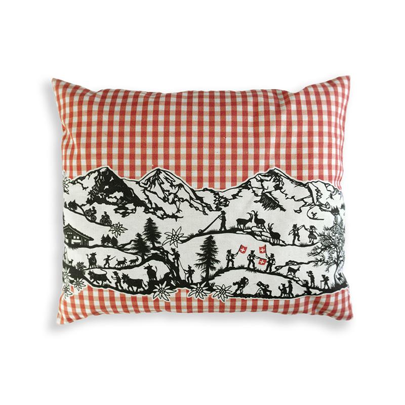 trendform ARVEN-KISSEN Vichy rot Scherenschnitt by Esther Gerber