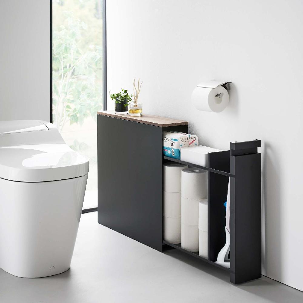 Trendform Auszieh-Regal Mit Holzablage TOWER Schwarz