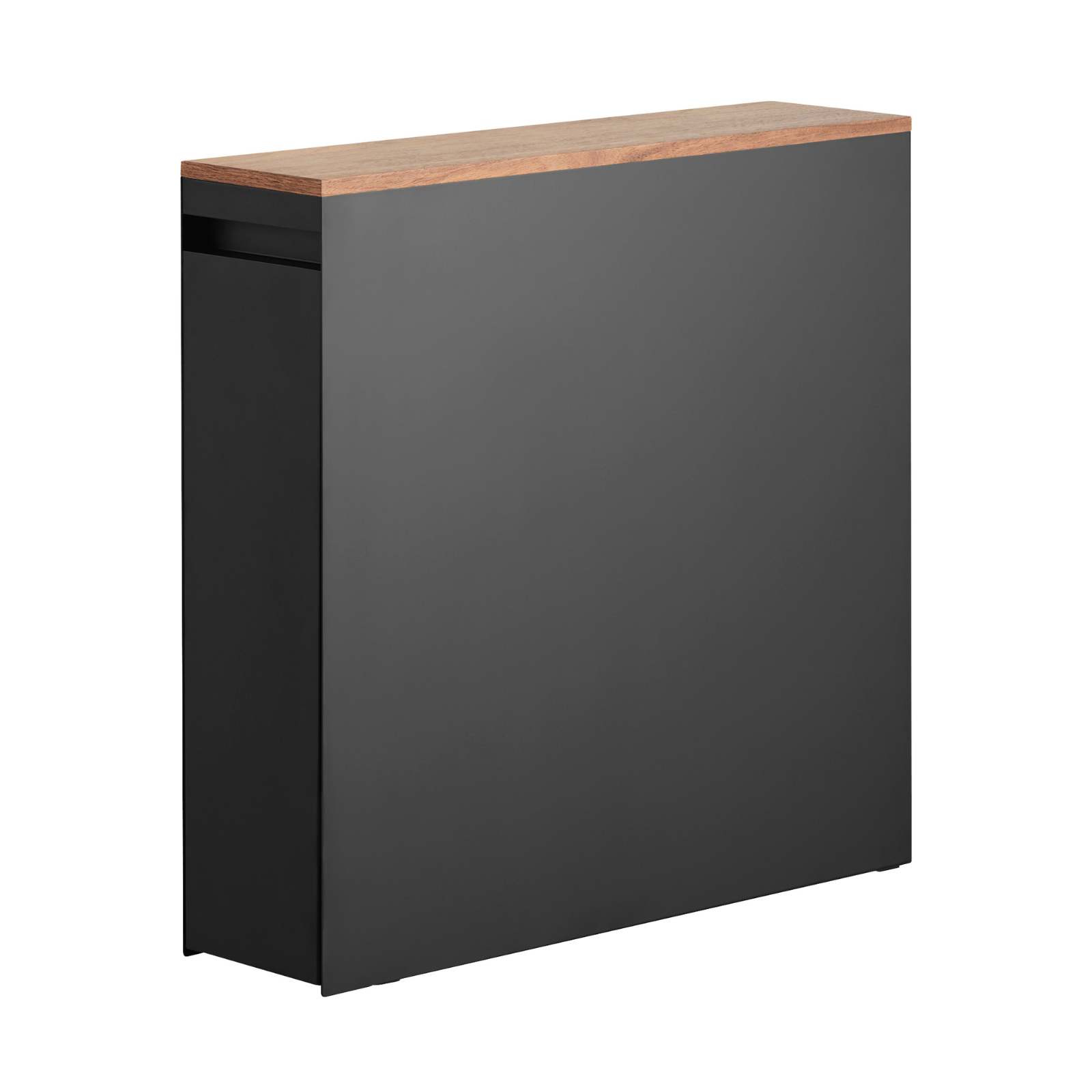 trendform Auszieh-Regal mit Holzablage TOWER schwarz