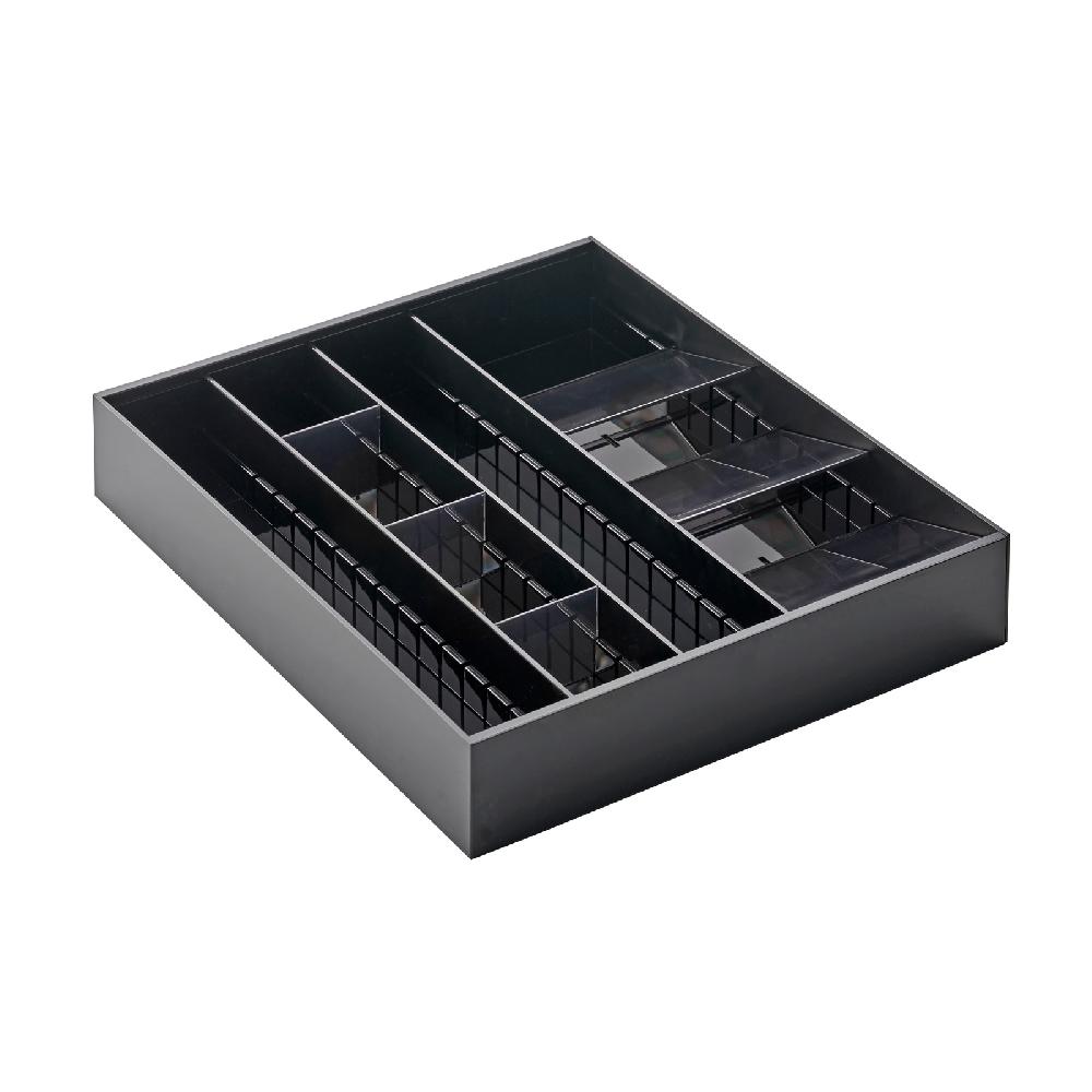 trendform Ausziehbare diagonale Besteckschublade TOWER schwarz