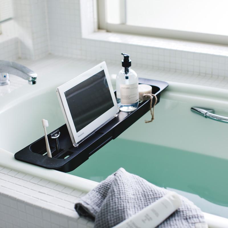 Trendform Ausziehbares Badregal TOWER Schwarz Für Die Badewanne