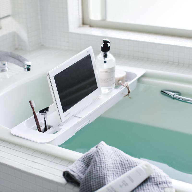 Trendform Ausziehbares Badregal TOWER Weiss Für Die Badewanne