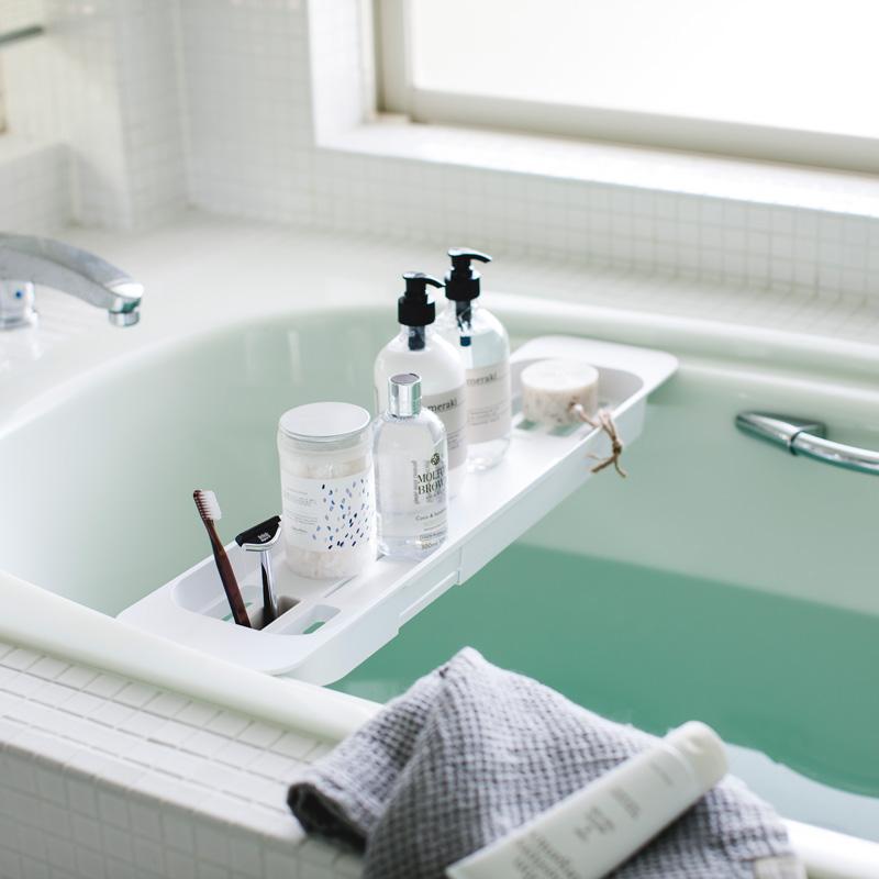 Trendform Ausziehbares Badregal TOWER Weiss Für Die Badewanne