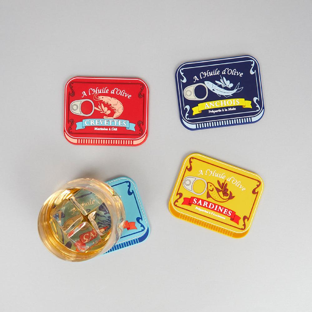 Trendform Glas-Untersetzer CONSERVERIE 4er Set Aus Silikon Assortiert