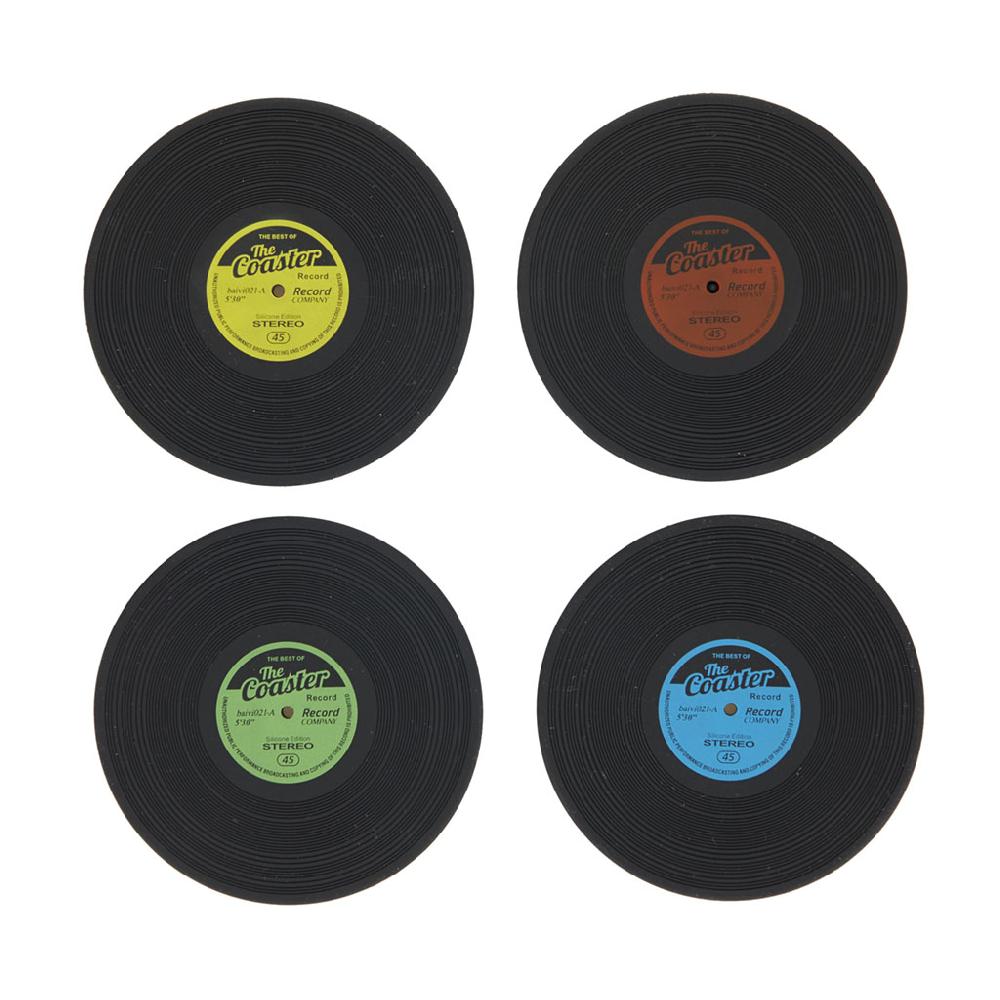 trendform Glas-Untersetzer GREATEST HITS 4er Set aus Silikon assortiert