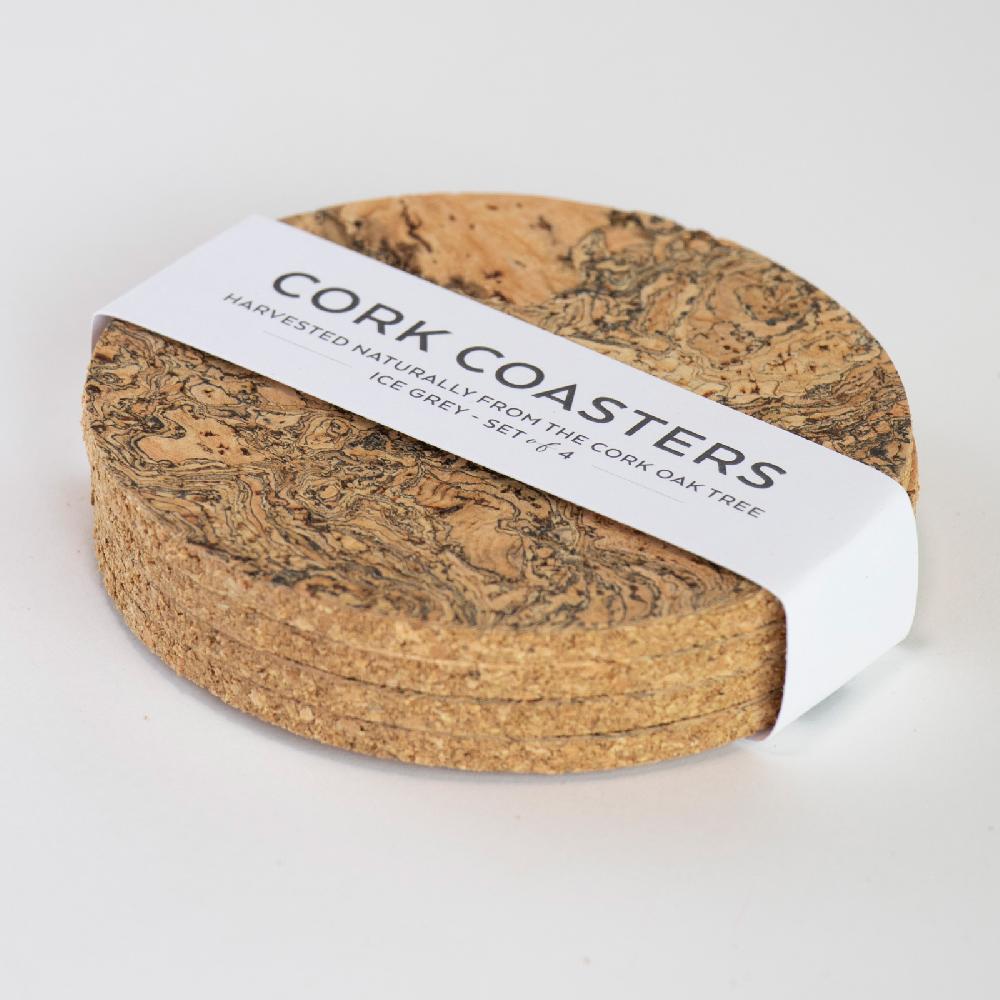 Trendform Glasuntersetzer NATURAL CORK ROUND 4er Set