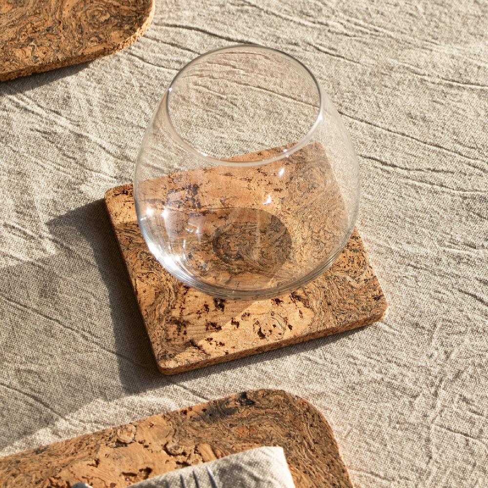 Trendform Glasuntersetzer NATURAL CORK SQUARE 4er Set