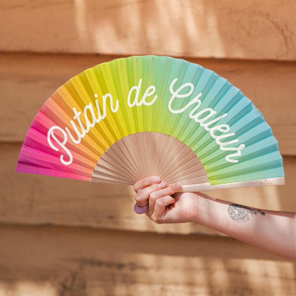 Trendform Handfächer PUTAIN DE CHALEUR Rainbow Glow In The Dark