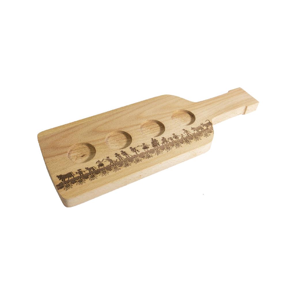 Trendform Holzbrett Für Schnapsgläser SWISS TRADITION