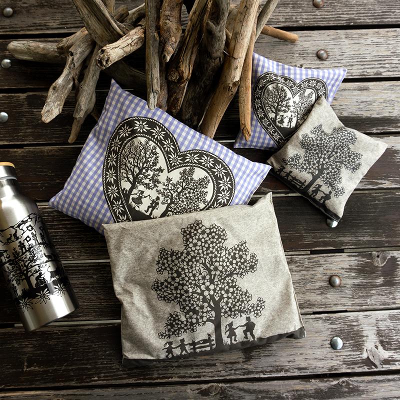 Trendform KIRSCHKERN-KISSEN Tree Grau Scherenschnitt By Esther Gerber