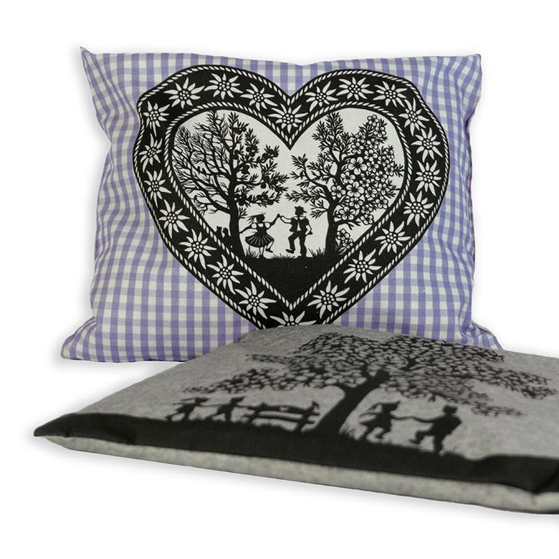 Trendform LAVENDEL-KISSEN Vichy Lila Scherenschnitt By Esther Gerber